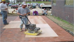 Paver Plate Tamper Used to Comply with Clay Paver Specifications and Details