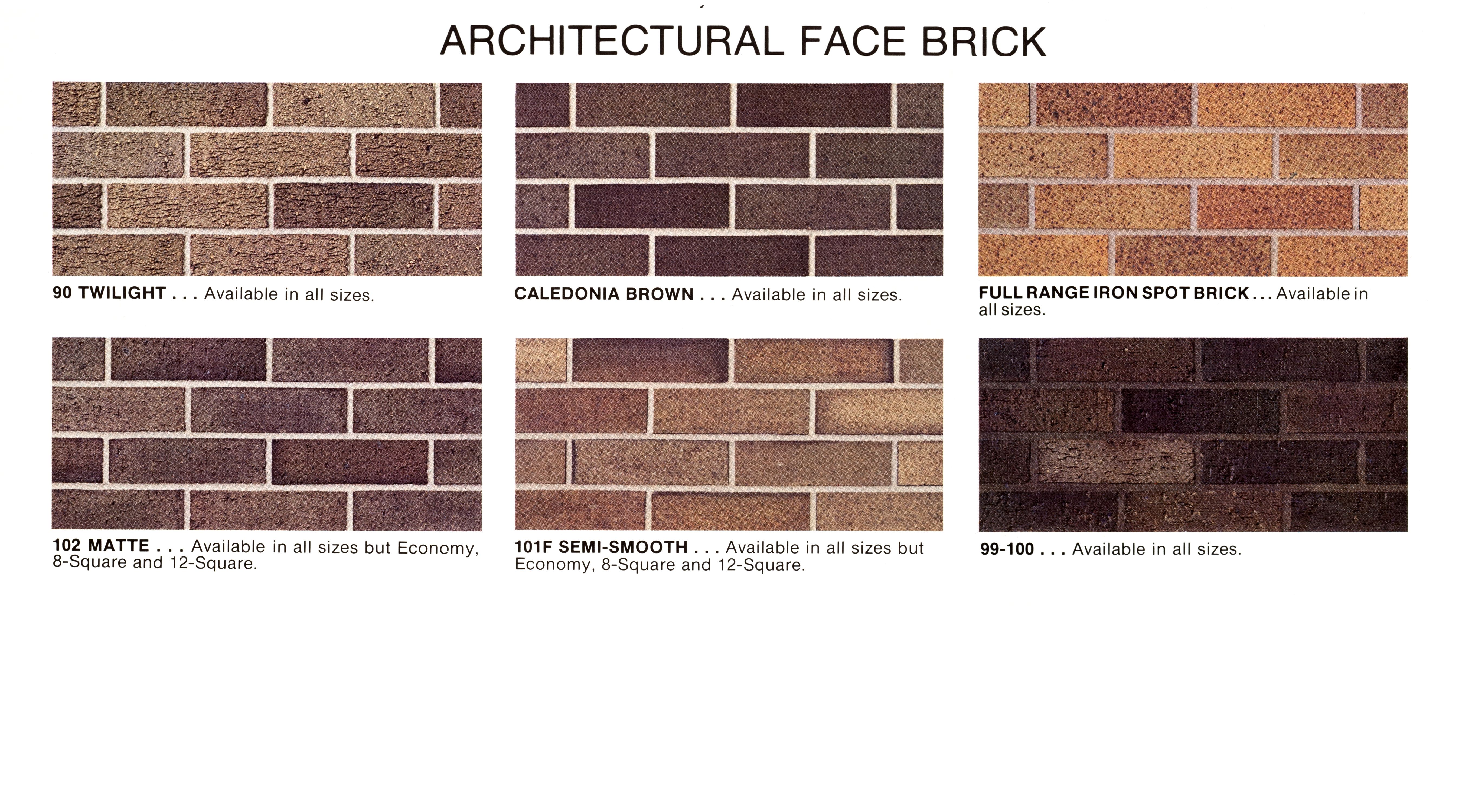 architec face brick-samples from brochure